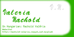 valeria machold business card