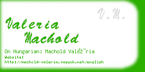 valeria machold business card